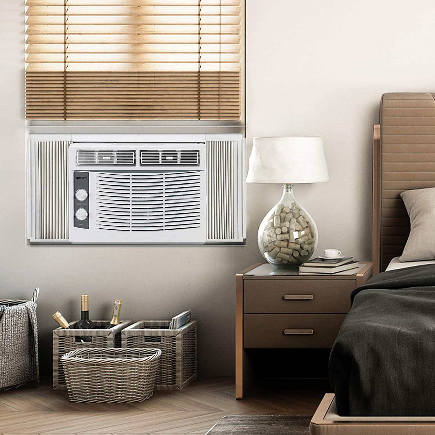 ROVSUN 5000 BTU Window Air Conditioners. 115V/60Hz Window AC Unit. Cooling Rooms up to 150 Sq. Ft. Easy Install Kit Included. White