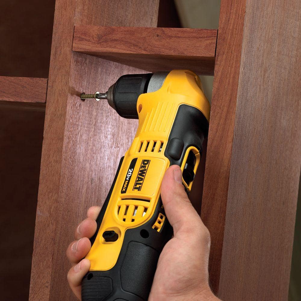 DEWALT DCD740C1 20-Volt MAX Cordless 3/8 in. Right Angle Drill/Driver. (1) 20-Volt 1.3Ah Battery. Charger & Bag