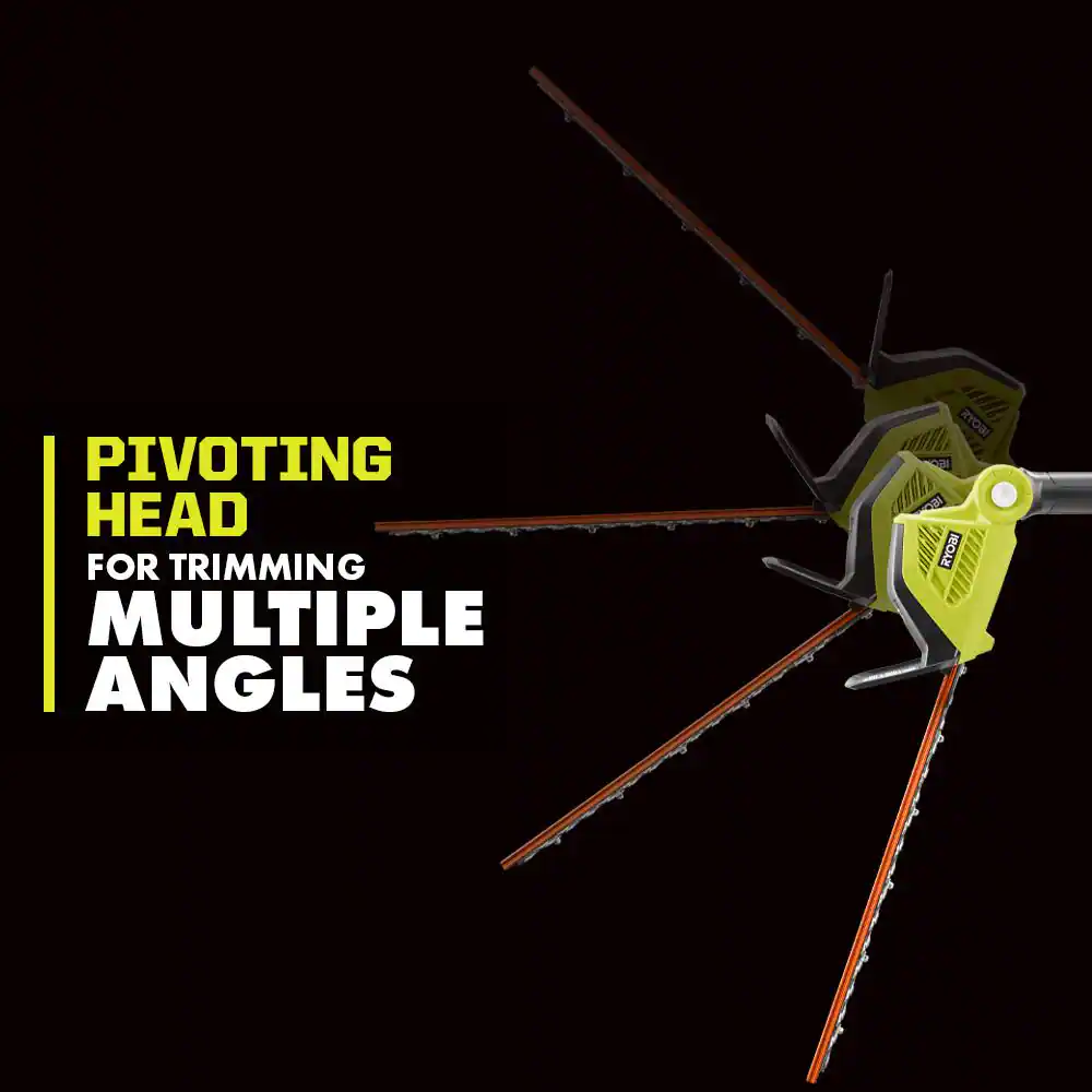 RYOBI RY40560-HDG 40V 10 in. Cordless Battery Pole Saw and 18 in. Cordless Battery Pole Hedge Trimmer with 2.0 Ah Battery and Charger