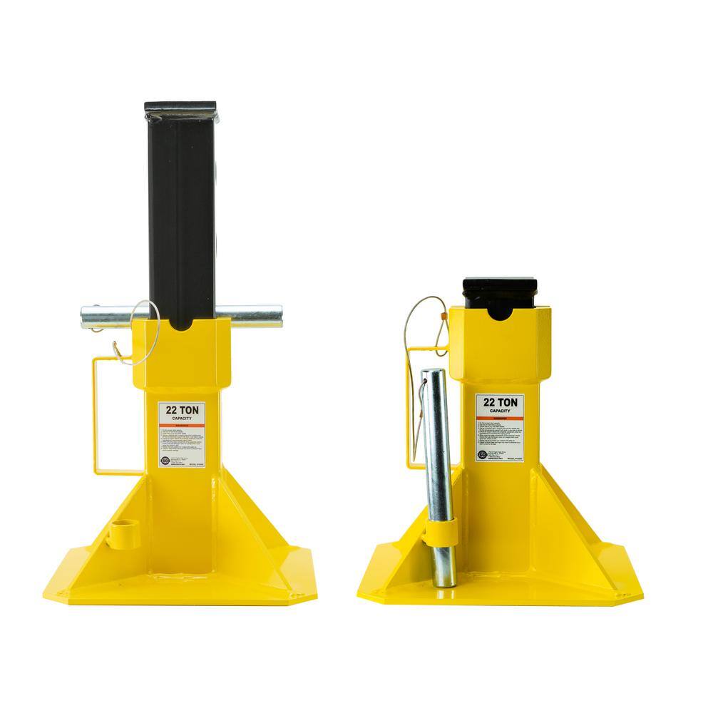 ESCO 10455-PAIR 22 Ton Heavy Duty Jack Stands with Locking Support Pin. 1 Pair