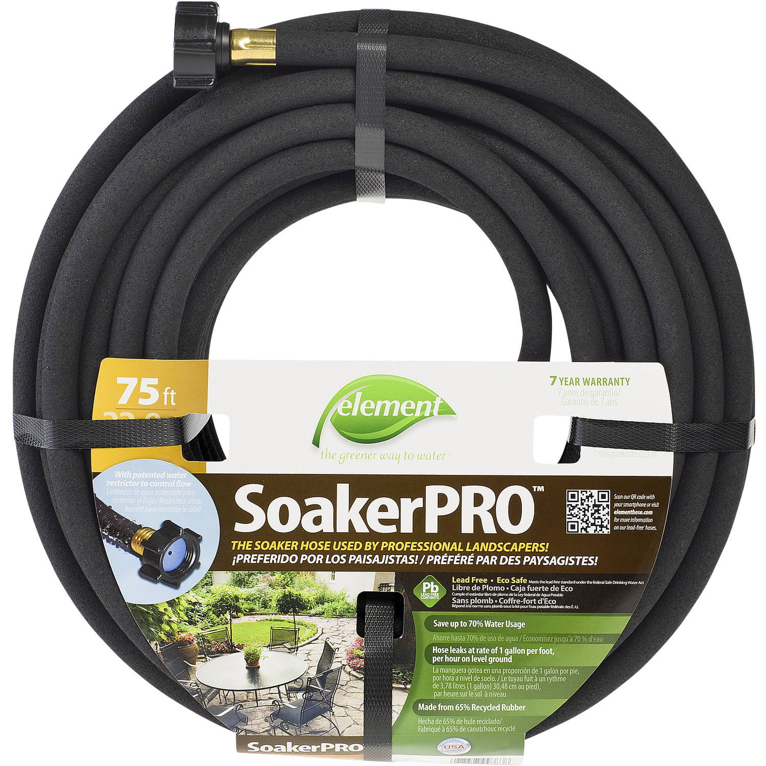 Element Soaker 3/8″ x 75′ Garden Hose