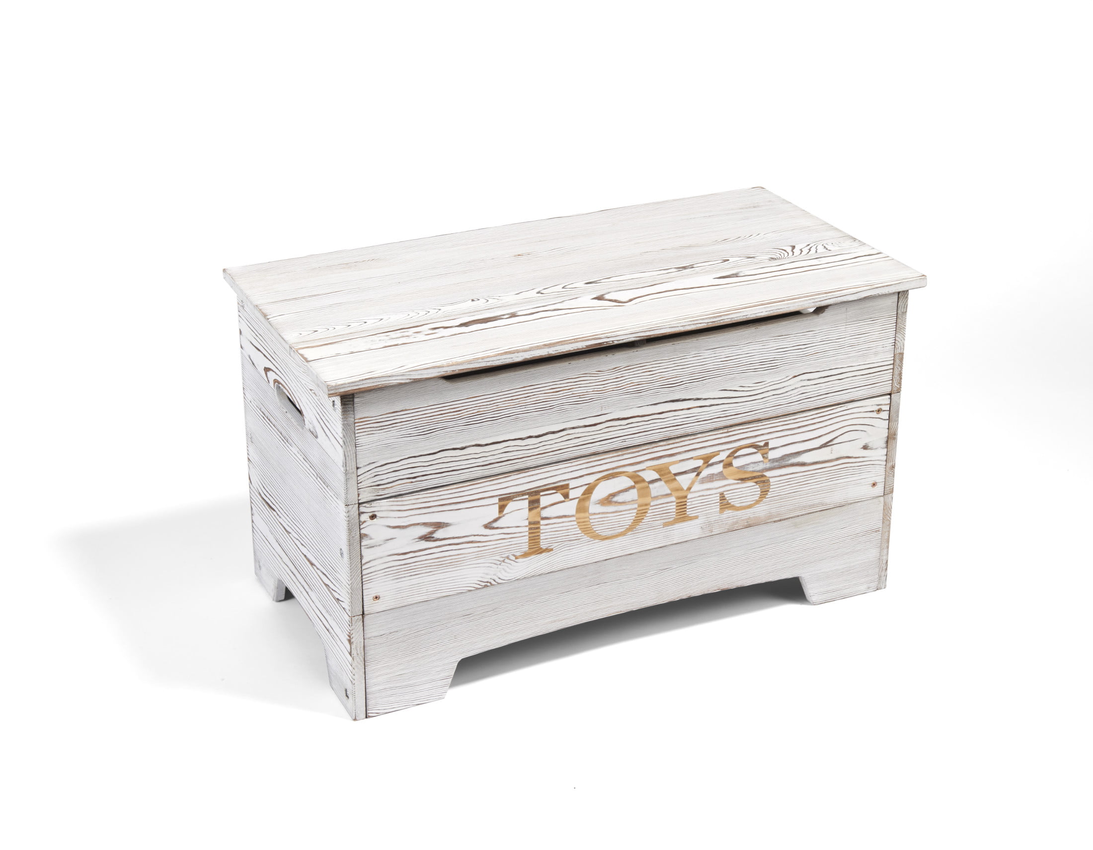 Badger Basket 24.6 Gallon Wood Toy Chests. Distressed White