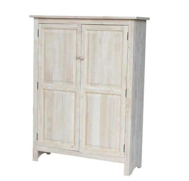 International Concepts 51 in. H Solid Wood Pantry in Unfinished Wood