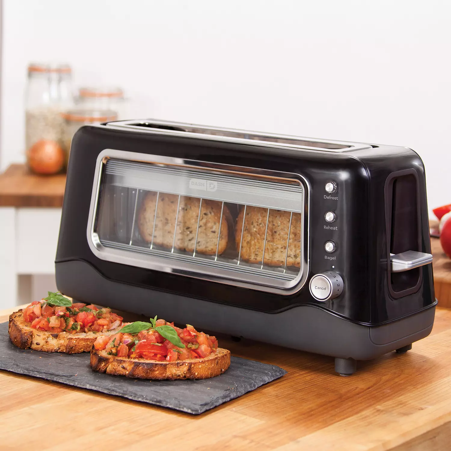 Dash Clearview Toaster. Black