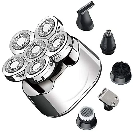 5 Core Nice Head Shavers for Men. Wet and Dry Electric Razor for Men. Rechargeable Electric Shavers Trimmer. Head Shaver Clippers Cordless Rotary Shaver Grooming Waterproof SHV 6 S