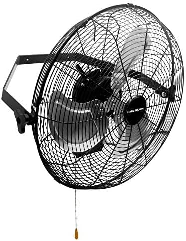 KEN BROWN 18 Inch High Velocity Industrial Wall Mounted Fan 4012CFM 3 Speed for Industrial. Commercial. Residential. and Shop Use - ETL Safety Listed