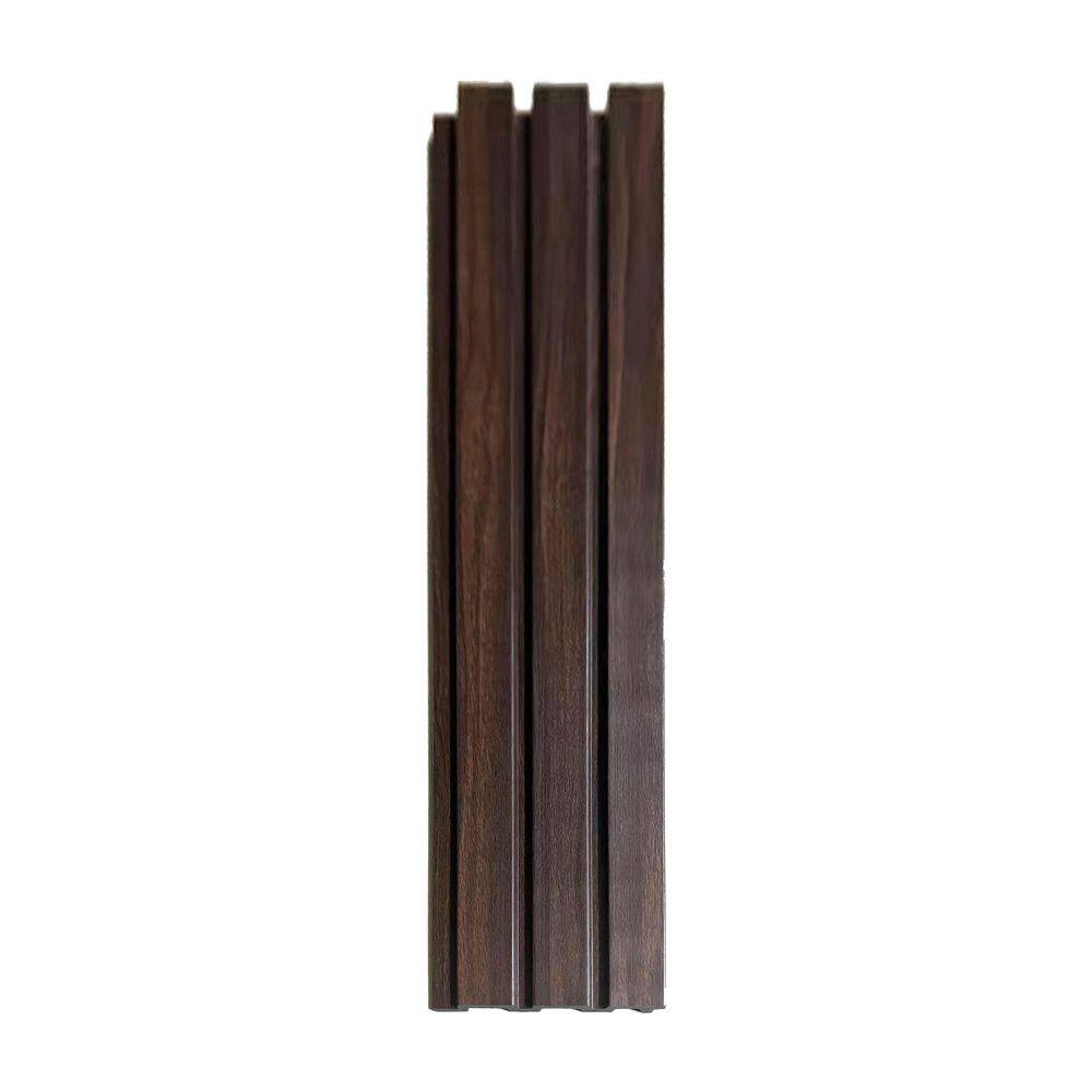 Ejoy CladdingPanel_VWC_G126-6008 94.5 in. x 4.8 in. x 0.5 in. Acoustic Vinyl Wall Cladding Siding Board in Walnut Wood Color (Set of 6 piece)