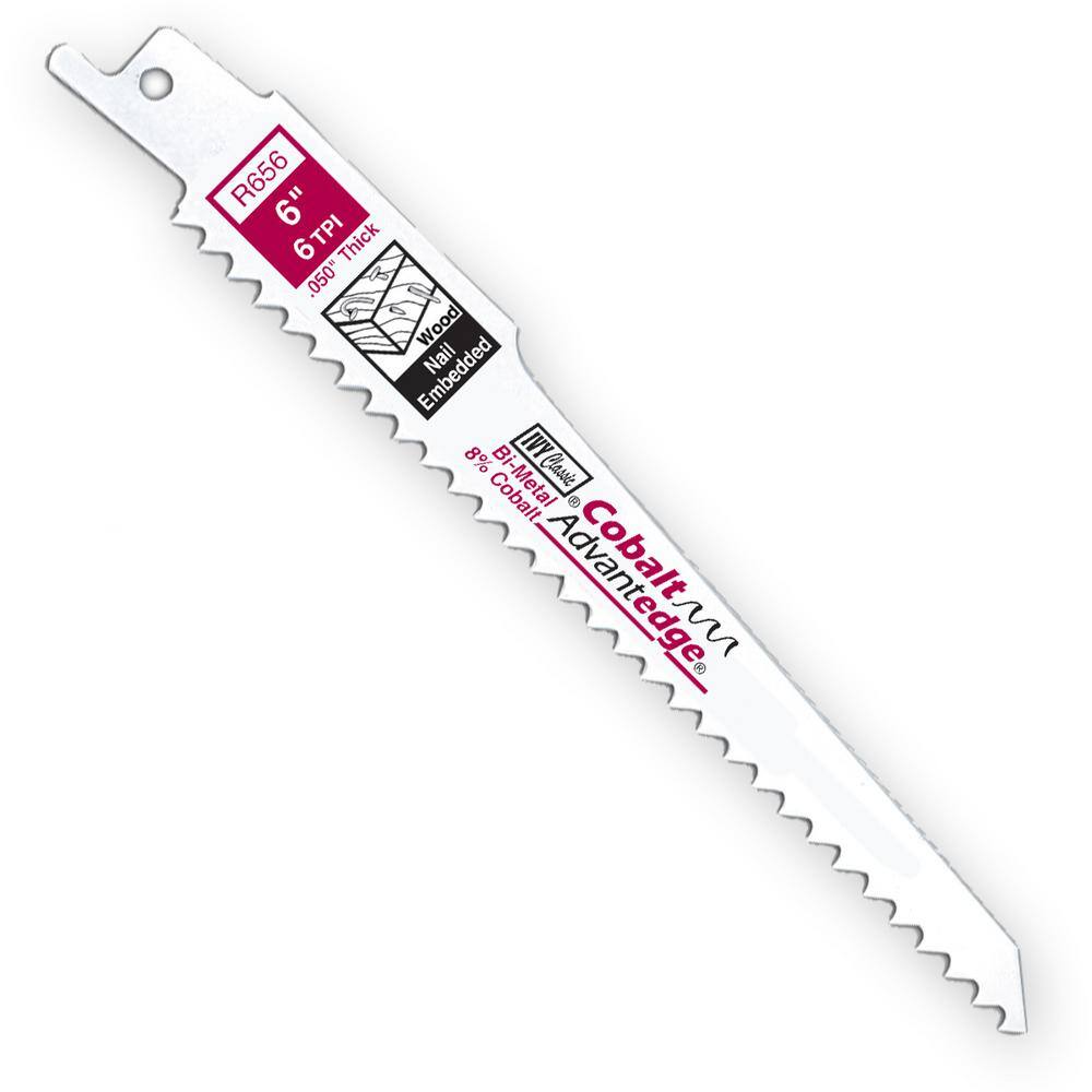 Ivy Classic 28368 6 in. 6 TPI Bi-Metal Reciprocating Saw Blade Cuts Wood/Nails (50-Pack)