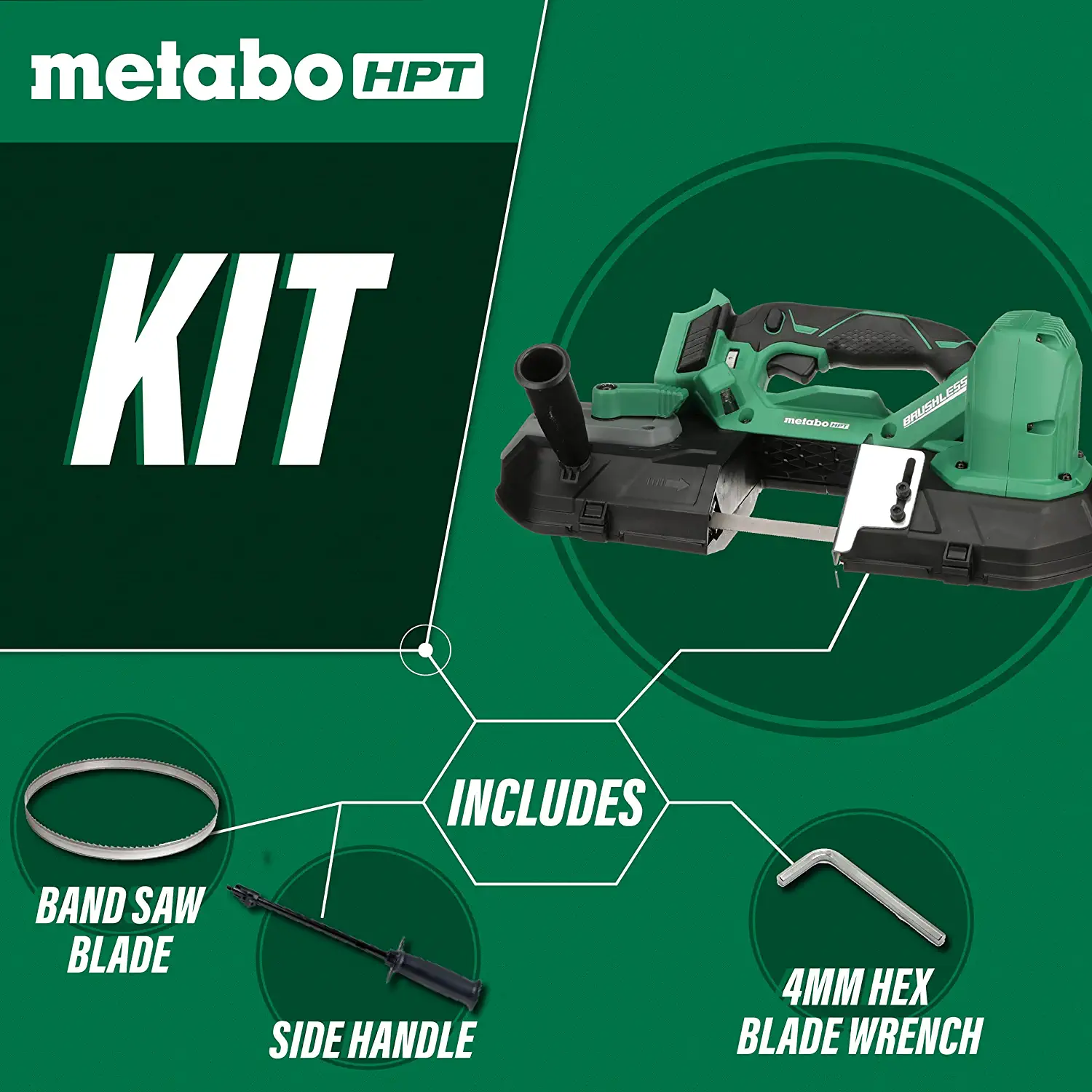 Metabo HPT  Band Saw CB18DBLQ4M 18-Volt 3-in Cordless Portable