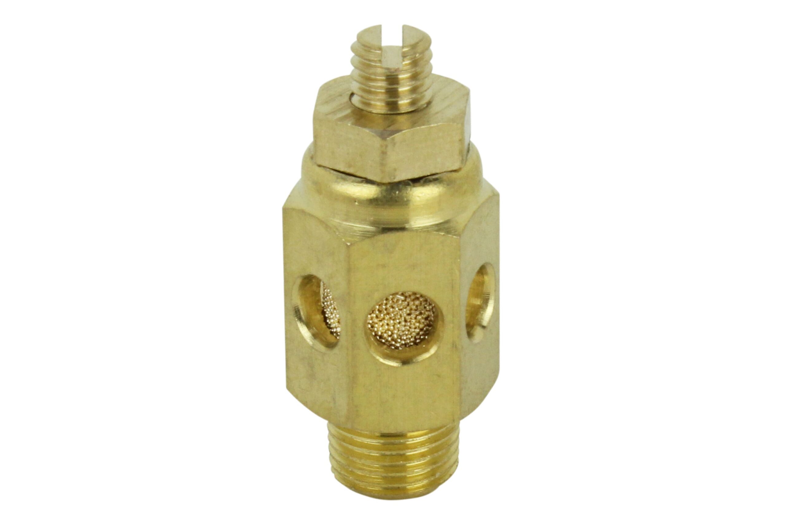 Milton High Flow Speed Control Exhaust Muffler. 1/8 MNPT - 40 Micron Sintered Bronze Silencer/Diffuse Air and Noise Reducer - Box of 25