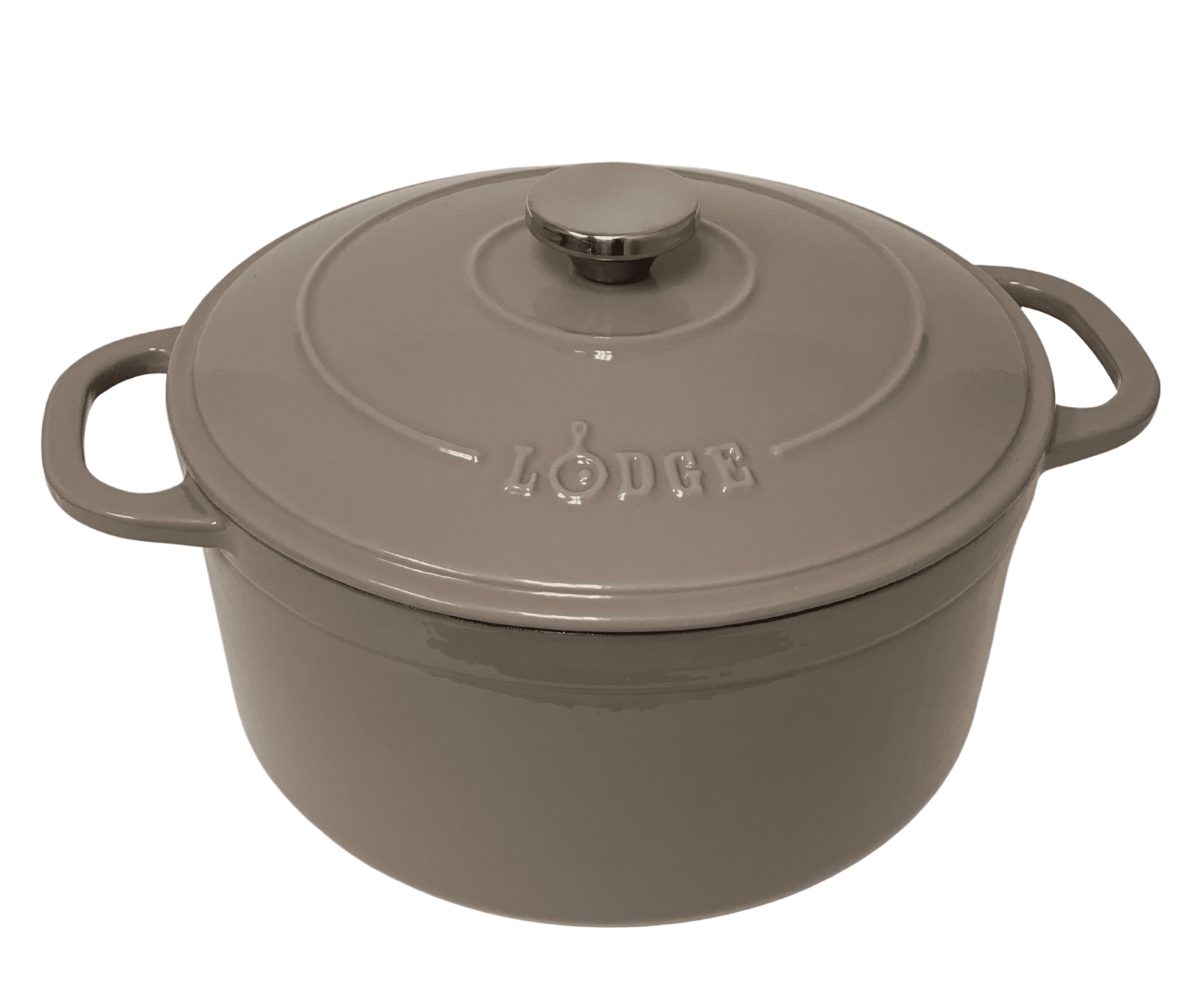 Lodge Cast Iron 6.5 Quart Enameled Dutch Oven. Ash