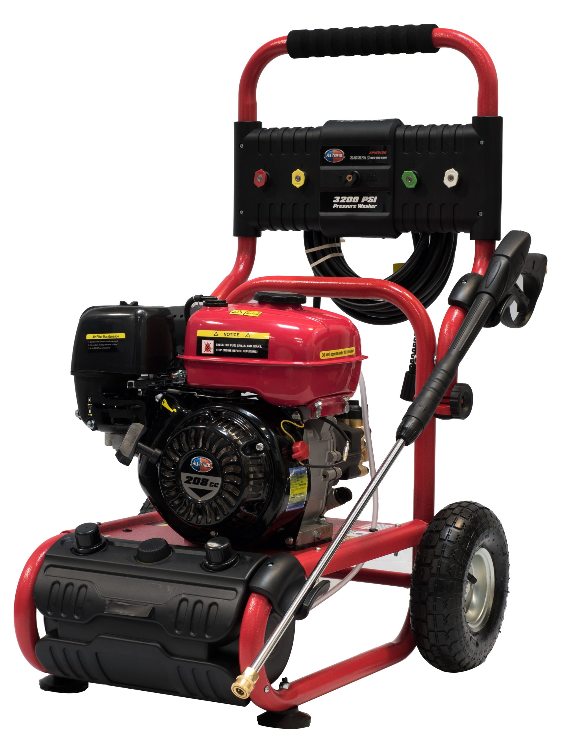 All Power Heavy Duty 3200 PSI. 2.6 GPM Gas Pressure Washer. Power Washer for Outdoor Cleaning. APW5120