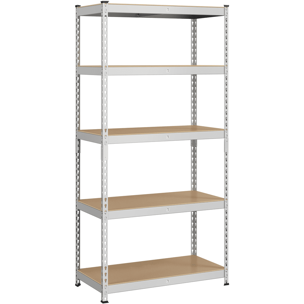 Smile Mart 5-Shelf Boltless & Adjustable Steel Storage Shelf Unit. Silver. Holds up to 705 lb Per Shelf