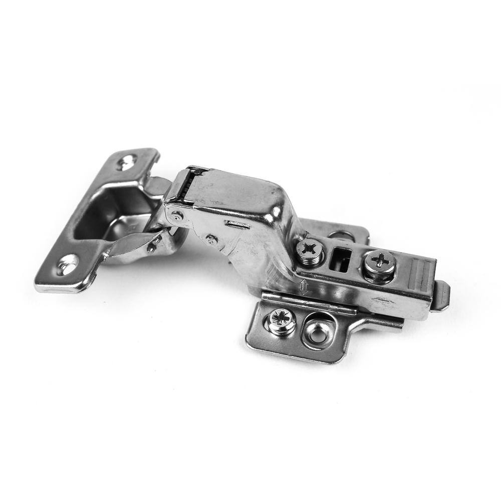 Unbranded 2260-30 110-Degree 35 mm Inset Overlay Soft Close Frameless Cabinet Hinges with Installation Screws (30-Pairs)