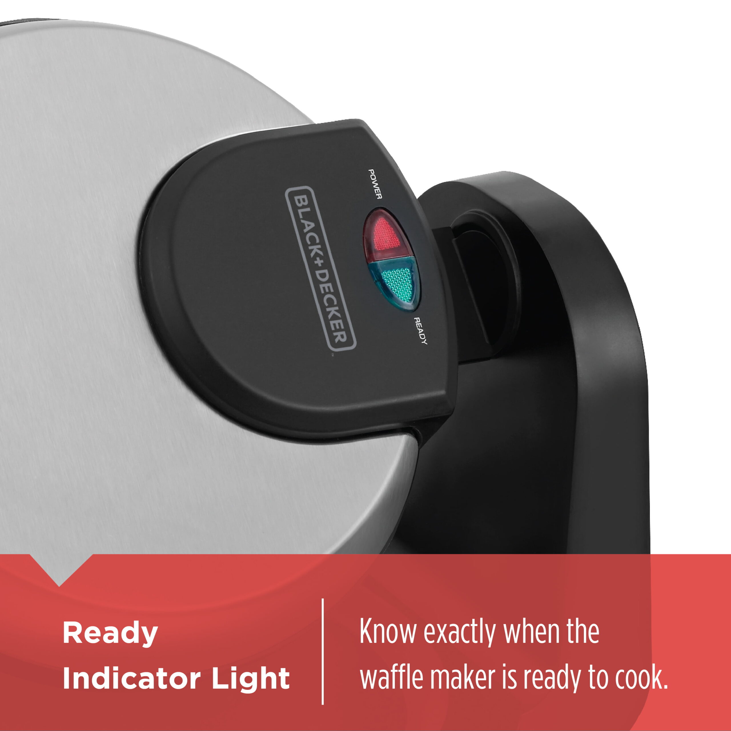 BLACK+DECKER Belgian Flip Waffle Maker. Black/Silver. WM1404S