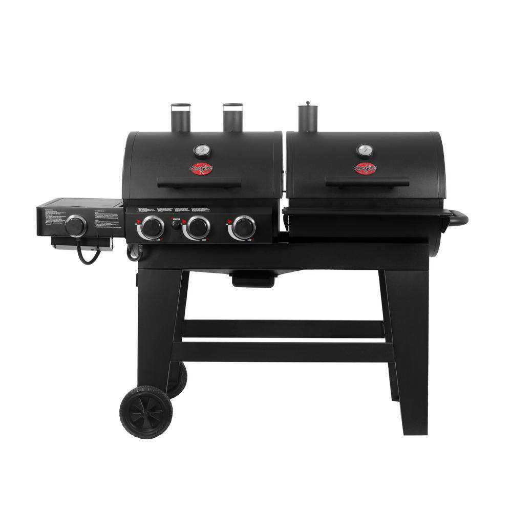 Char-Griller 5650 4-Burner Gas and Propane Charcoal Grill in Black