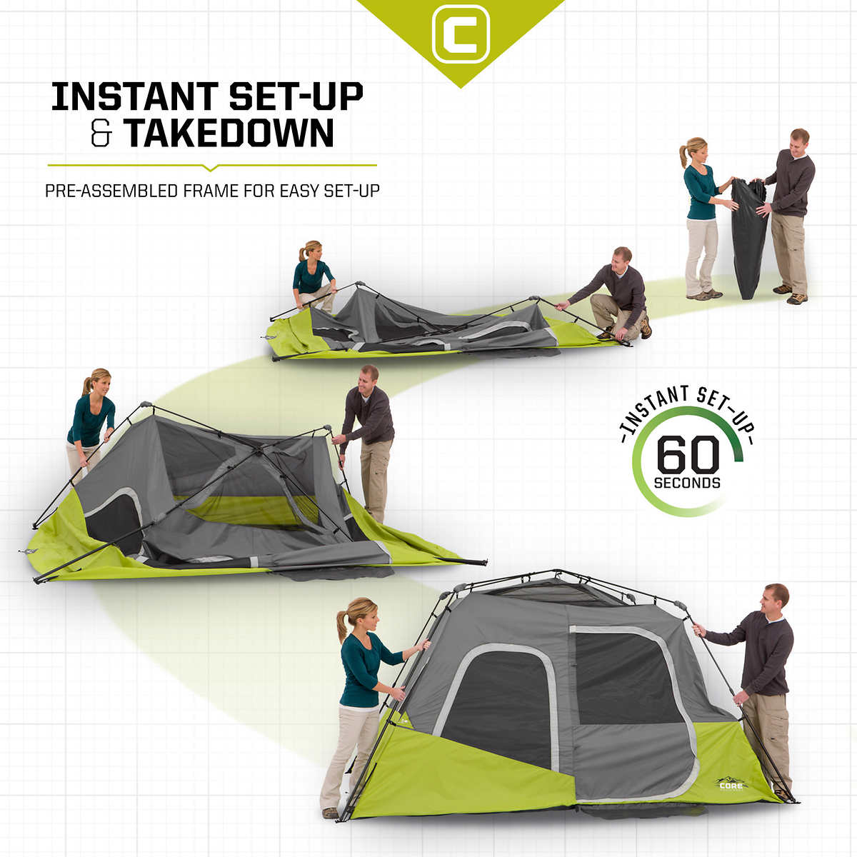 CORE 6-person Instant Cabin Tent