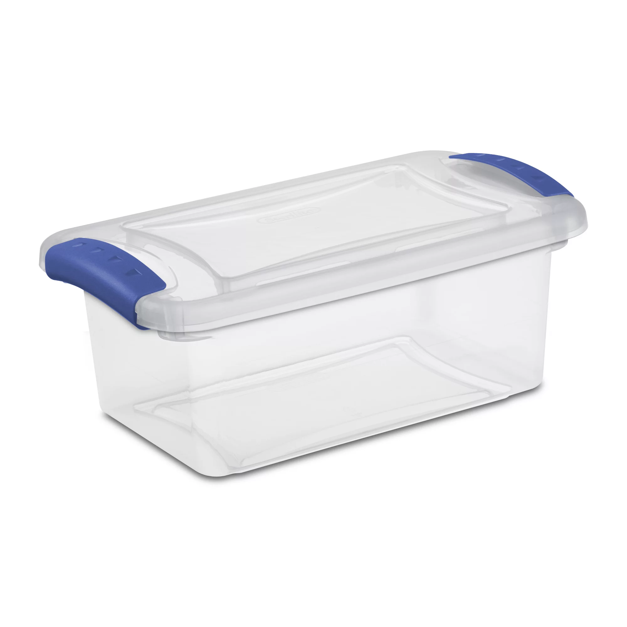 Sterilite 7 Qt. Latch Box Plastic. Stadium Blue. Set of 14