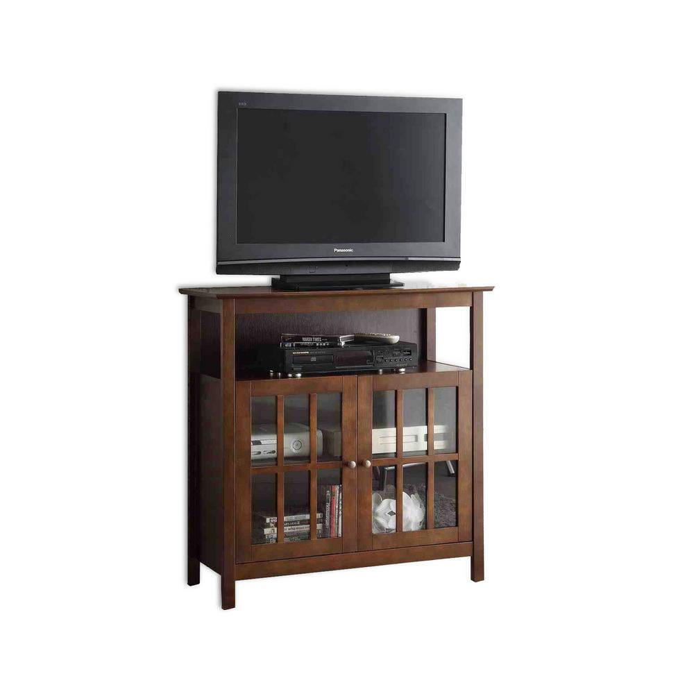 Convenience Concepts  36 in. Espresso Wood TV Stand 42 in. with Doors