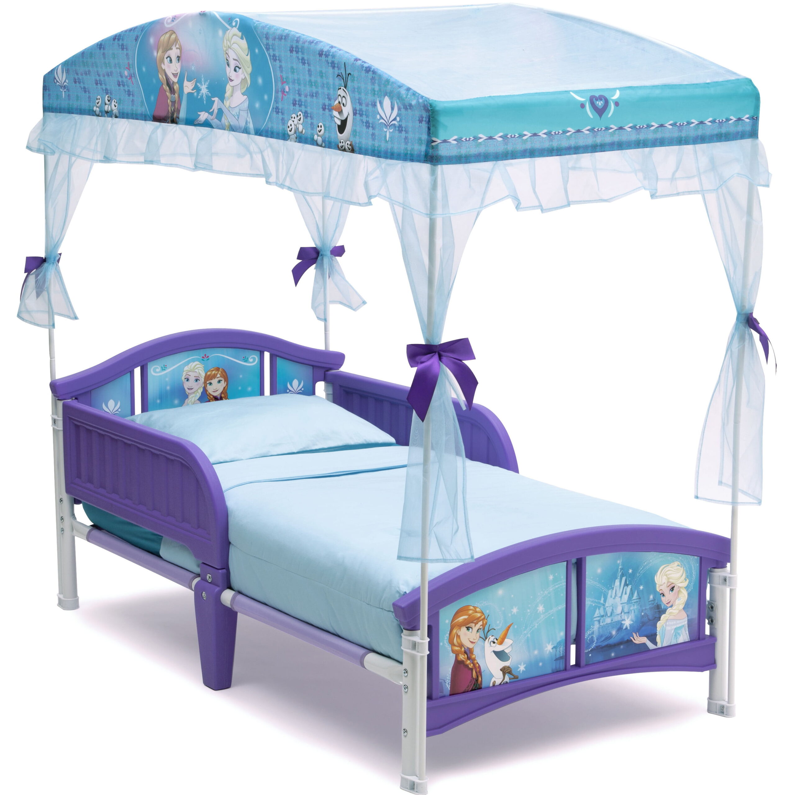 Delta Children Disney Frozen Plastic Toddler Canopy Bed. Purple