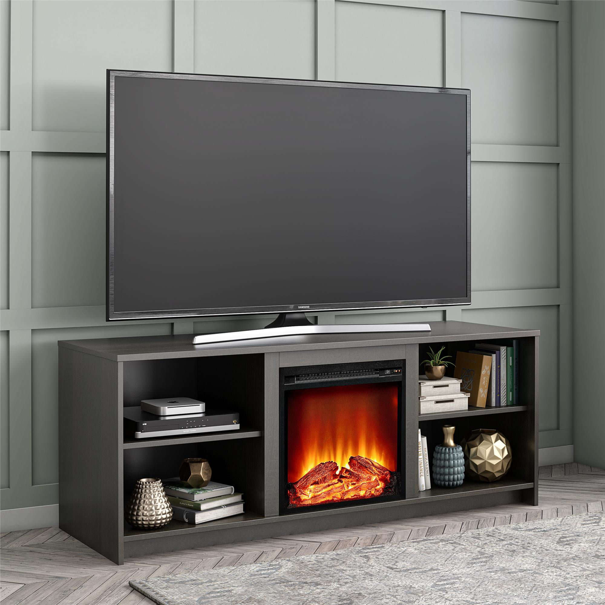 Mainstays Fireplace TV Stand for TVs up to 65″. Espresso