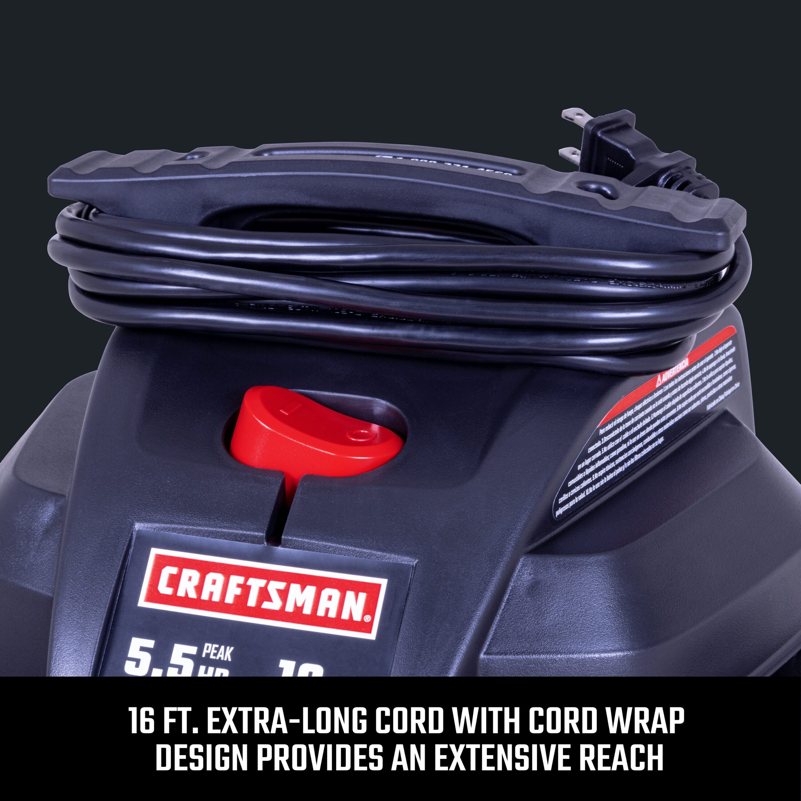 CRAFTSMAN 10-Gallons Corded Wet/Dry Shop Vacuum with Accessories Included