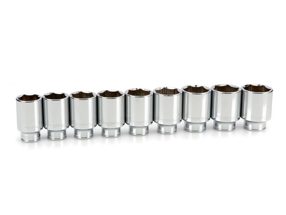 TEKTON 9-Piece Standard (SAE) 3/4-in Drive 6-point Set Deep Socket Set