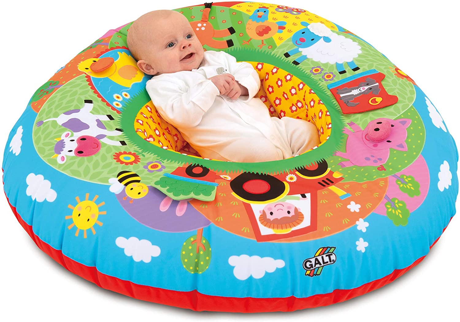Galt Toys. Playnest - Farm. Baby Activity Center & Floor Seat. Multi color