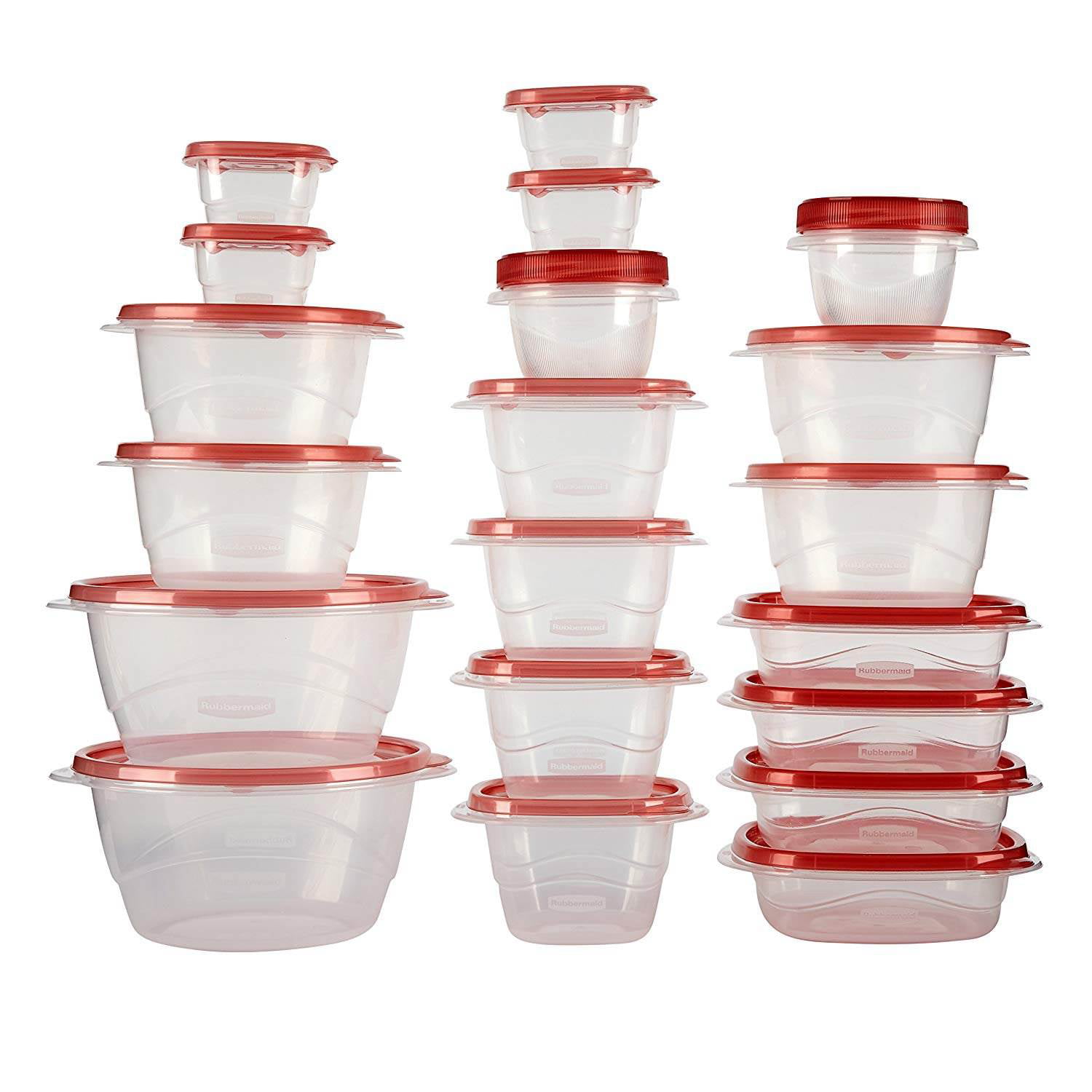 Rubbermaid TakeAlongs Assorted Plastic Food Storage Containers. 40 Pieces Set