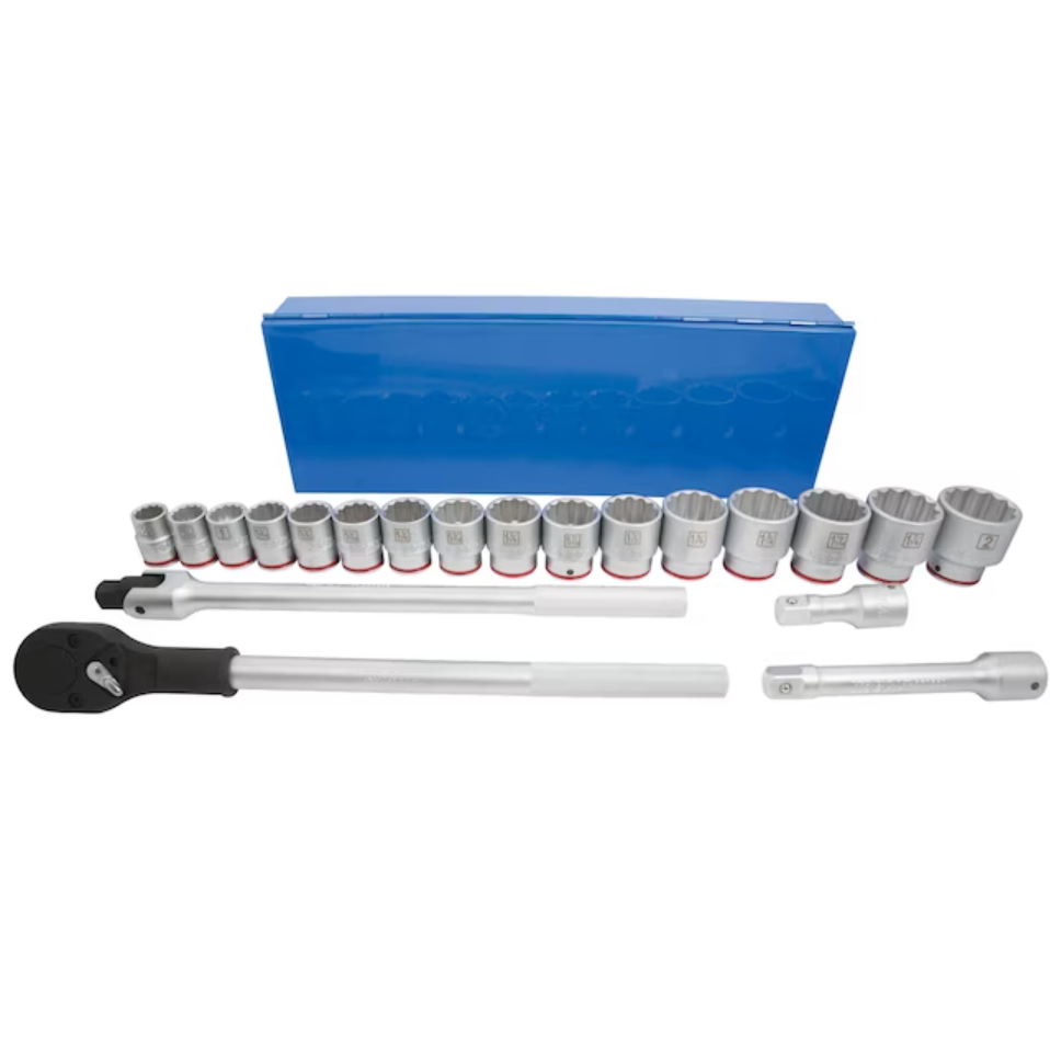 Kobalt 3/4-in Drive 20-Piece Standard (SAE) Matte Mechanics Tool Set with Hard Case