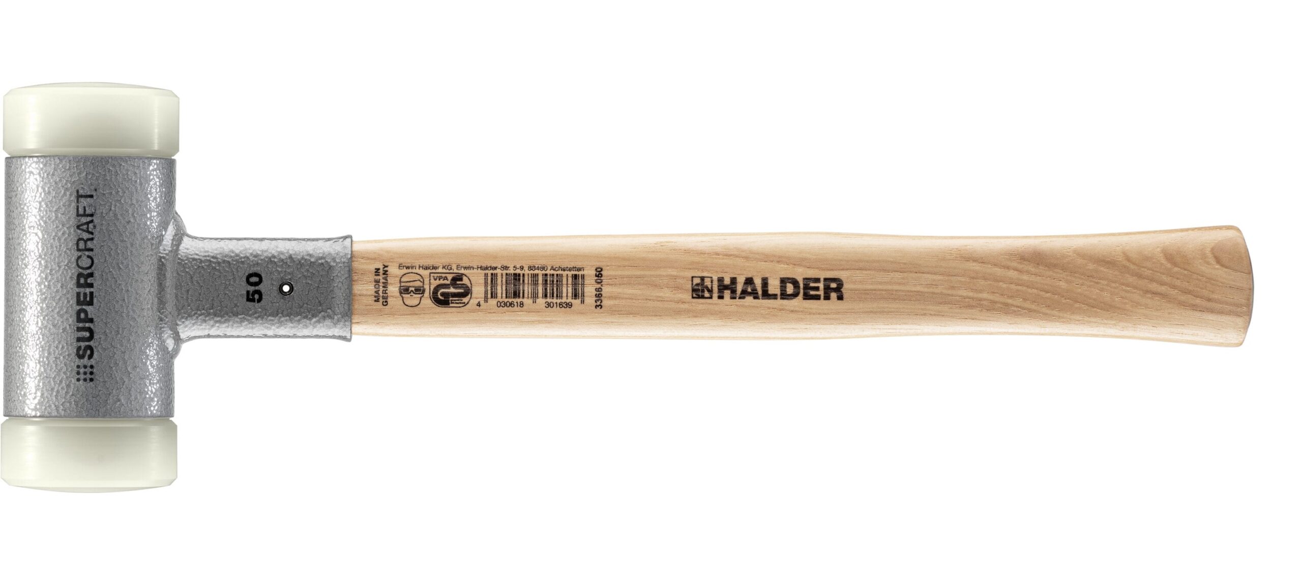 Halder 2.1825-lb Smooth Face Plastic Head Wood Dead Blow Hammer