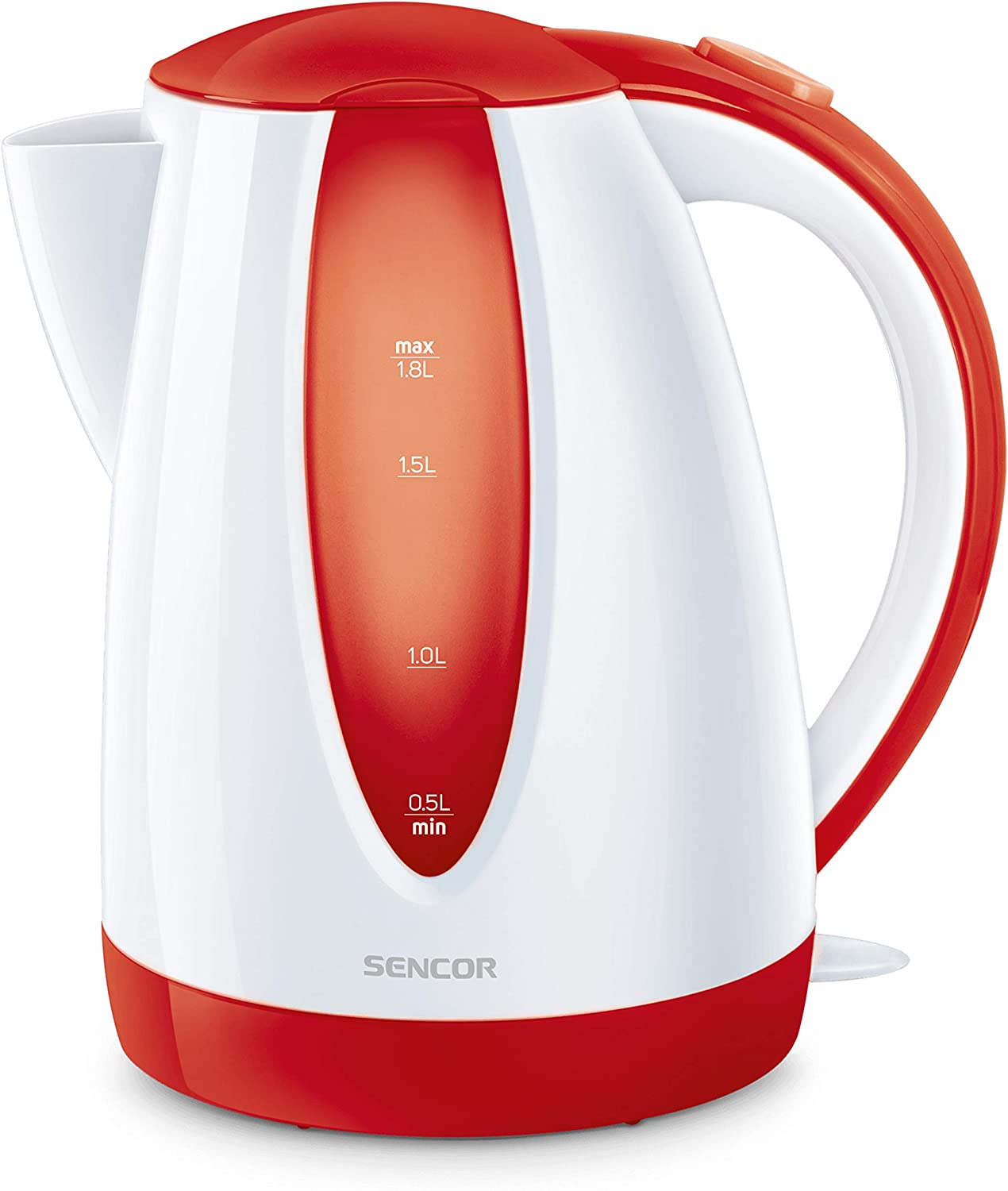 Sencor  Red 7-Cup Cordless Manual Electric Kettle