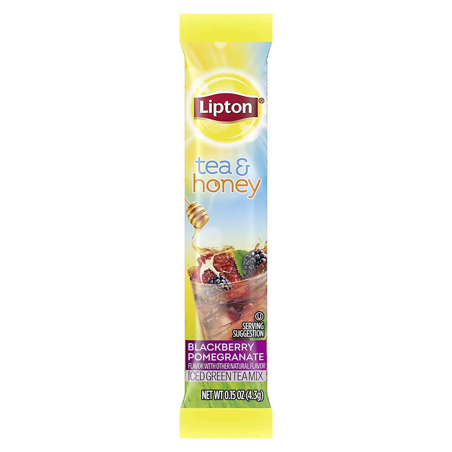 Lipton Tea and Honey Iced Green Tea Blackberry Pomegranate. 10 Ct (Pack of 6)