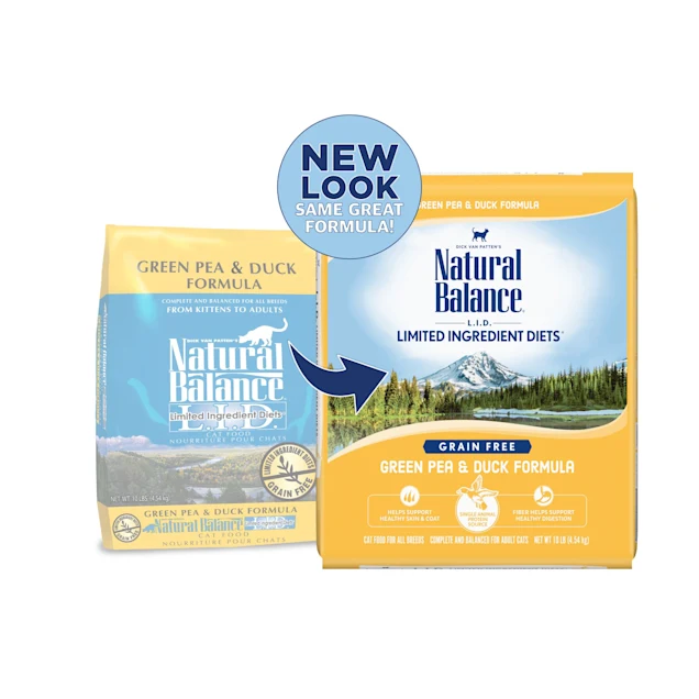 Natural Balance L.I.D. Limited Ingredient Diets Green Pea & Duck Formula Dry Cat Food. 10 lbs.