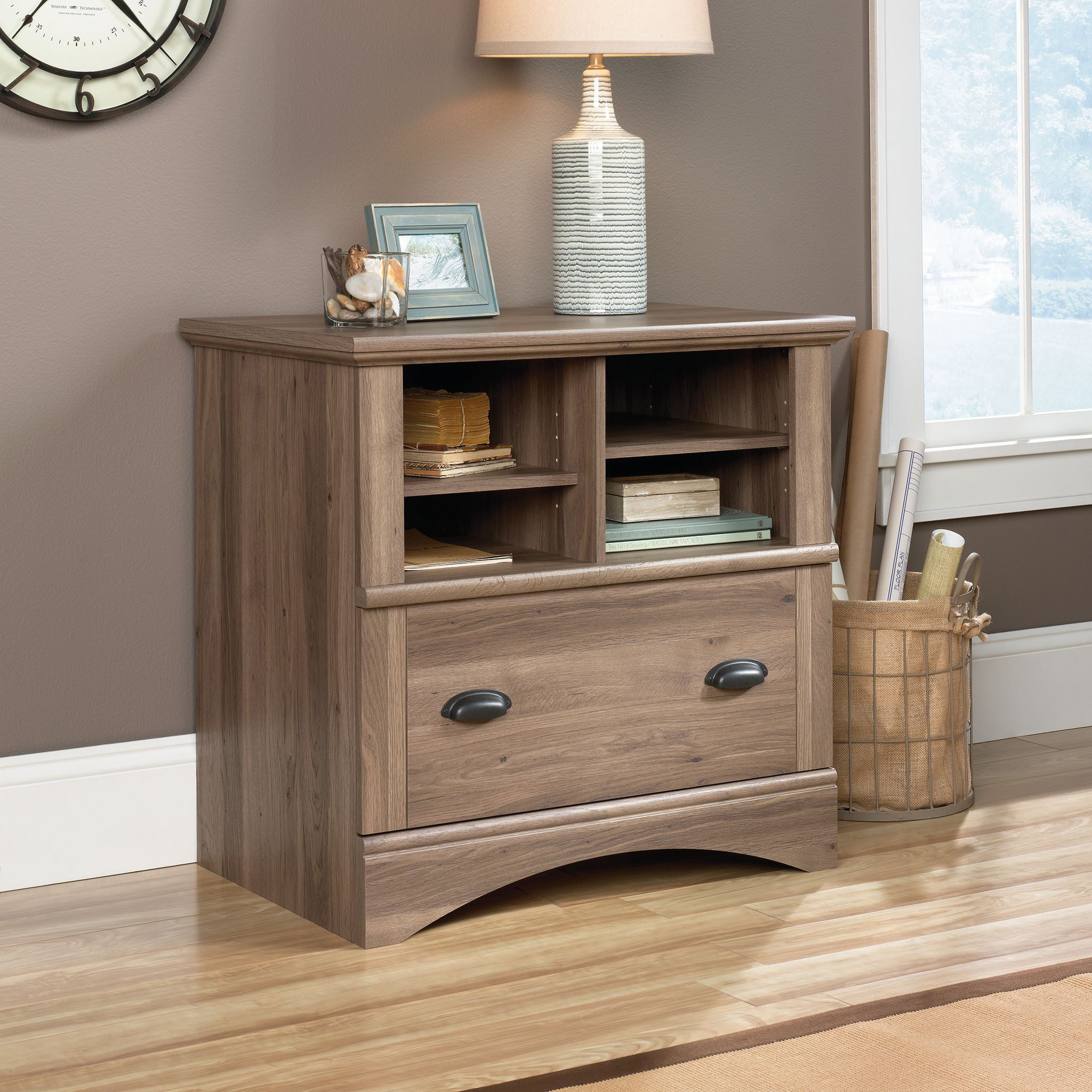 Sauder 422112 Harbor View Lateral File. Salt Oak Finish