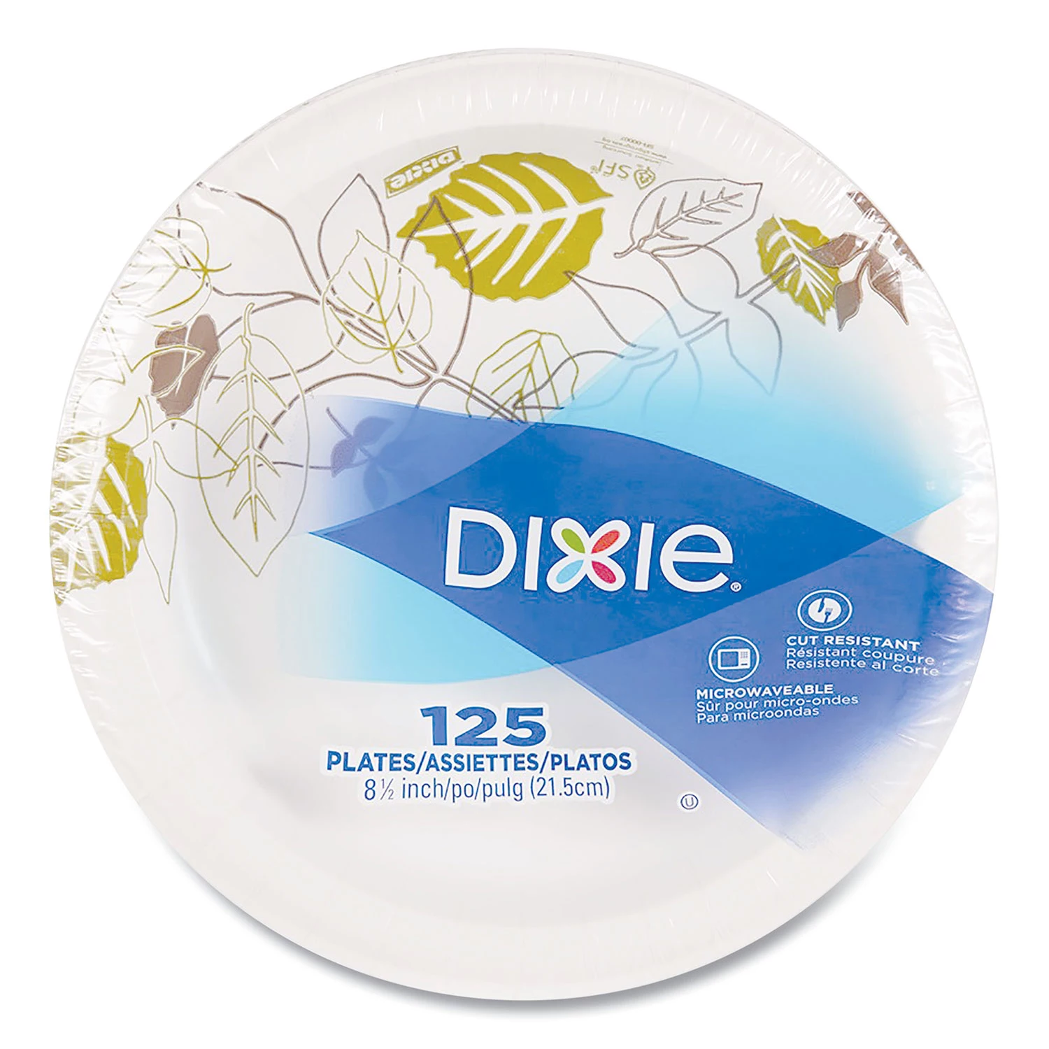 Dixie Pathways Soak-Proof Shield Paper Plates. 8 1/2. Grn/Burg (500 ct.)