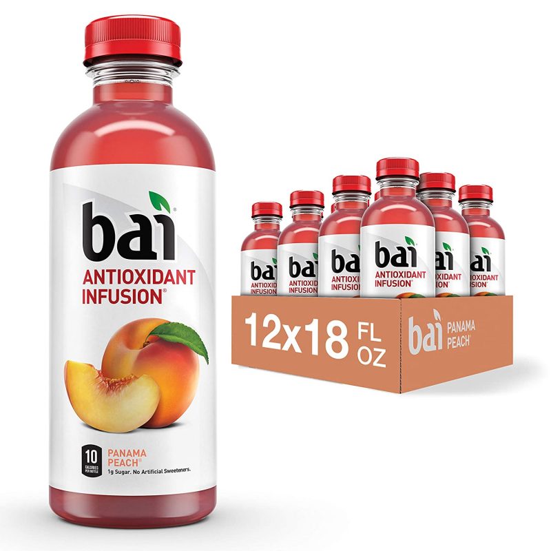 Bai. Panama Peach. Antioxidant Infused. 18 Ounce Bottles. 12 Pack