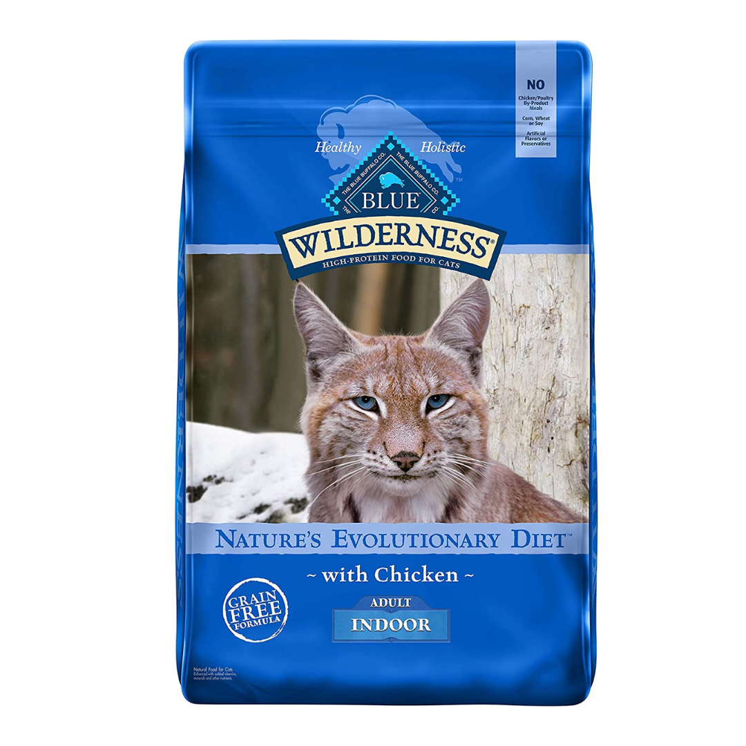 Blue Buffalo Wilderness High Protein. Natural Adult Indoor Dry Cat Food. Chicken 11-lb