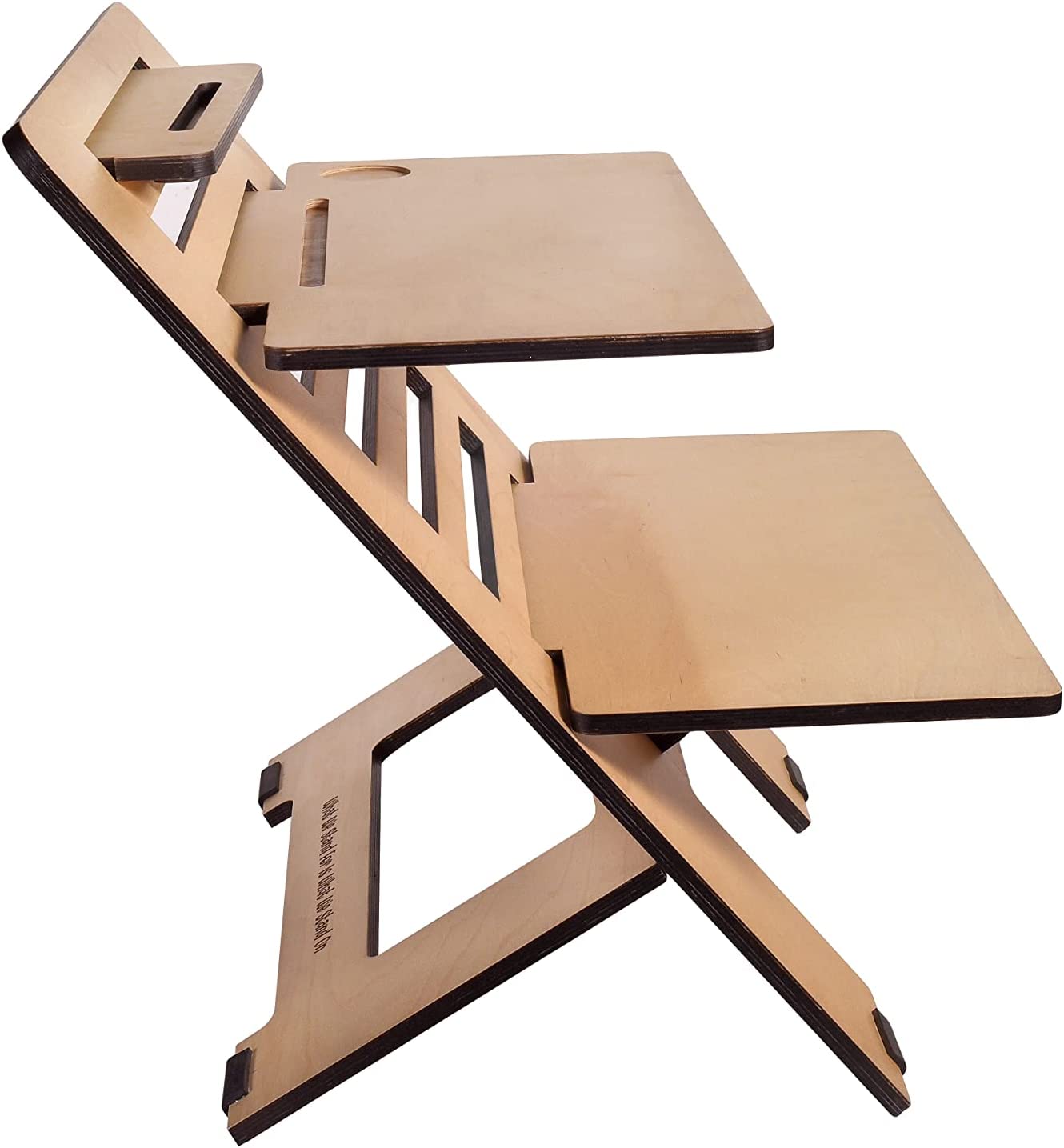 Angelycia Standing Desk with 2 Shelves Adjustable Height. Practical as Office Desk. Home Office Desks. Convenient as Computer Table. Laptop Riser. Monitor Stand for Desk. Flexispot Stand Up Desk