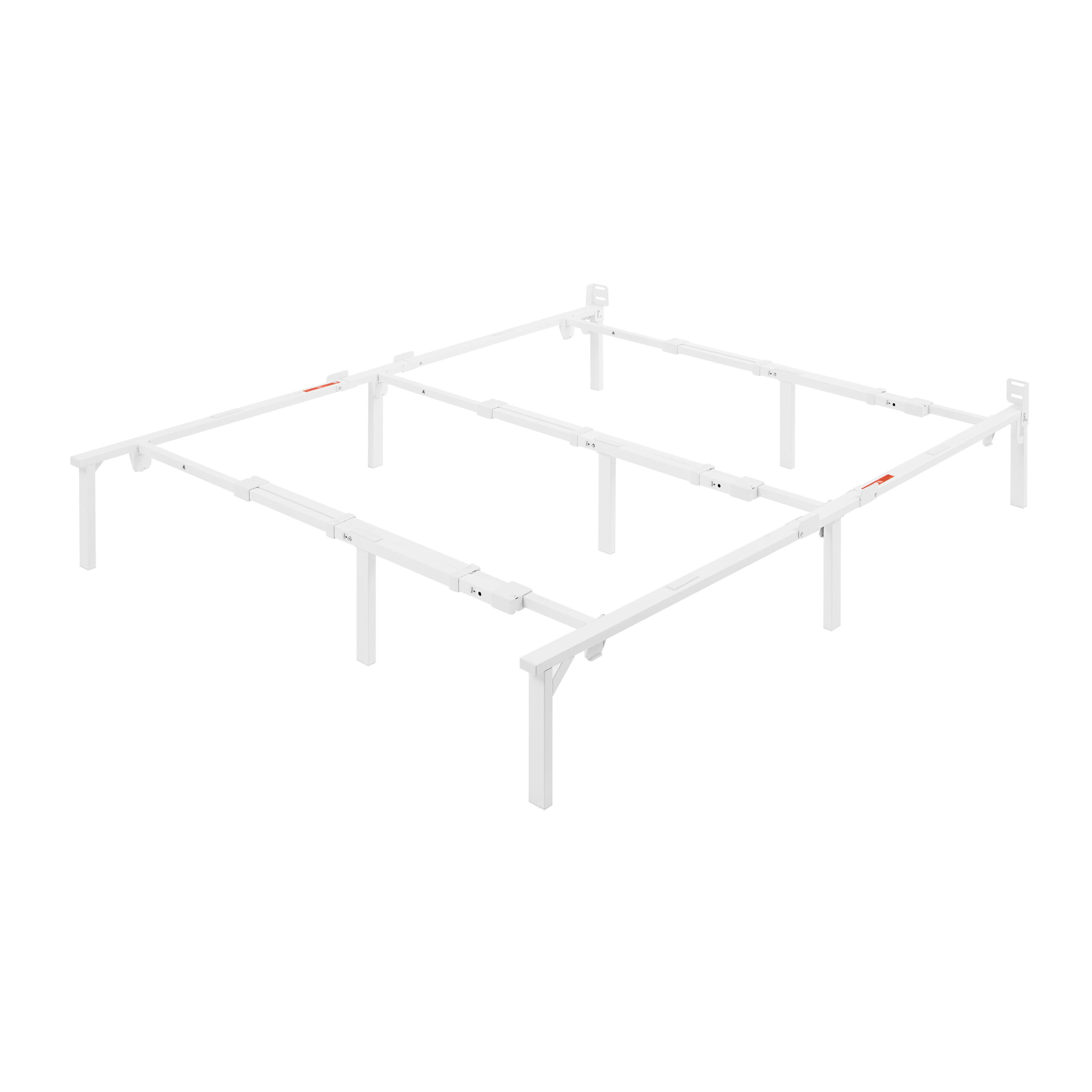 Mainstays 12″ Adjustable Metal Platform Bed Frame. White. Twin - King