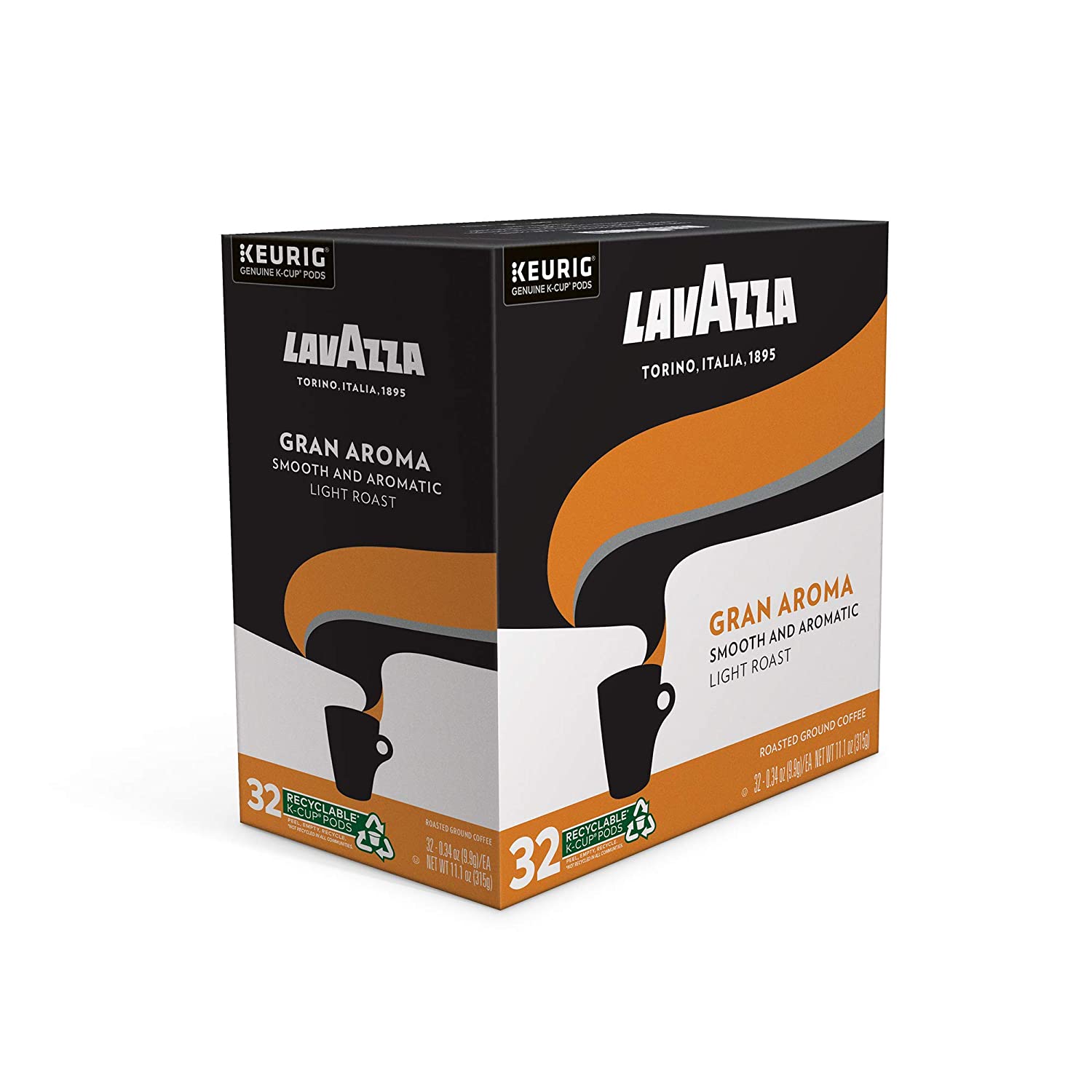 Lavazza Perfetto SingleServe Coffee KCups for Keurig Brewer. Gran Aroma. 32 Count