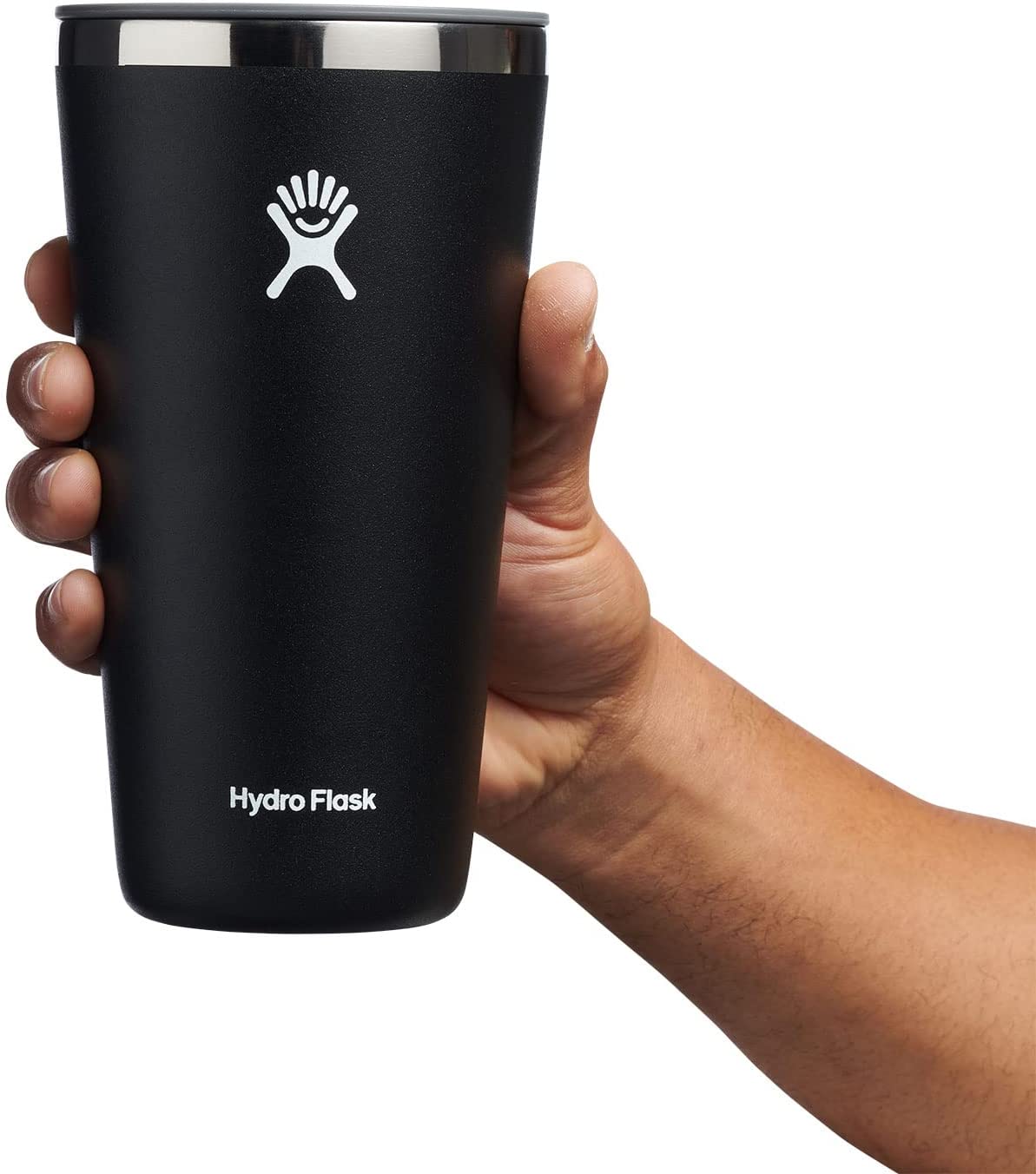 Hydro Flask 28oz All Around Tumbler - Stainless Steel Reusable Insulated Travel Drinking Cup Water Bottle with Lid (Black)