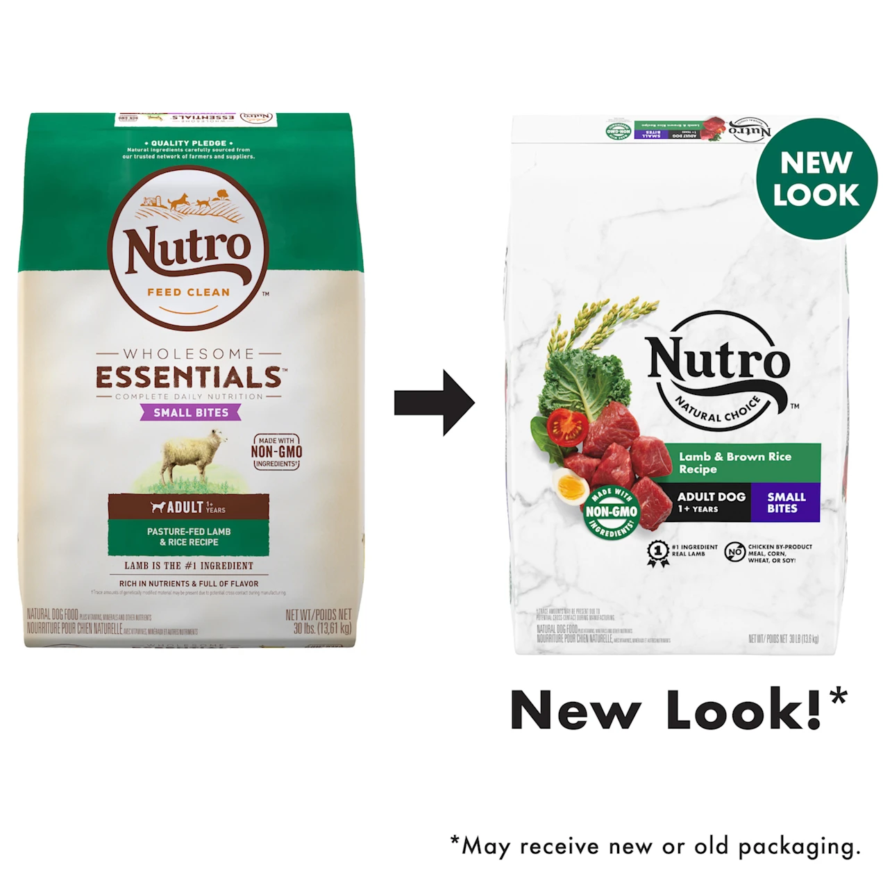 Nutro Natural Choice Lamb & Brown Rice Recipe Small Bites Adult Dry Dog Food. 30 lbs.