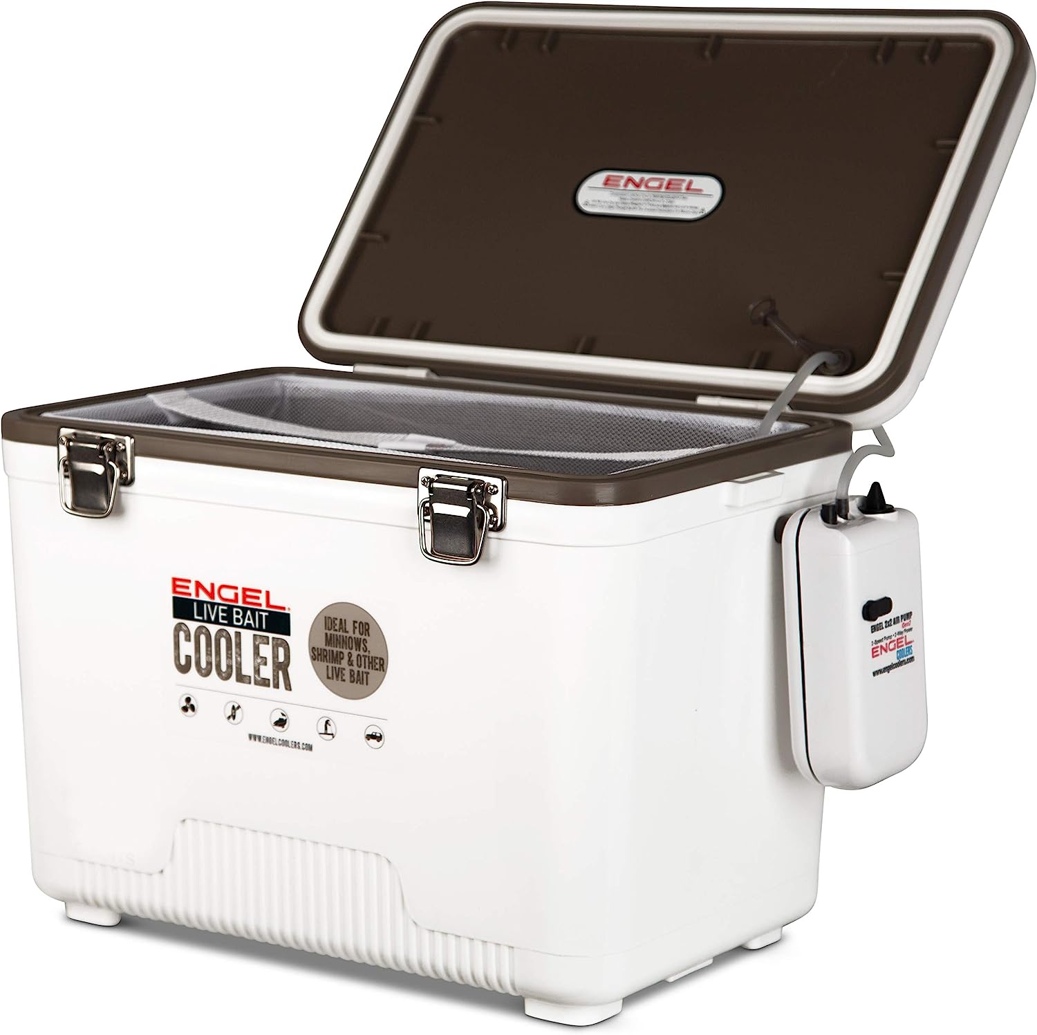 Engel 30 Qt Live Bait Cooler. White