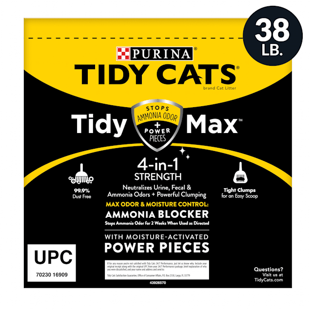 Purina Tidy Cats Clumping Max 4 in 1 Strength Multi Cat Litter. 38 lbs.