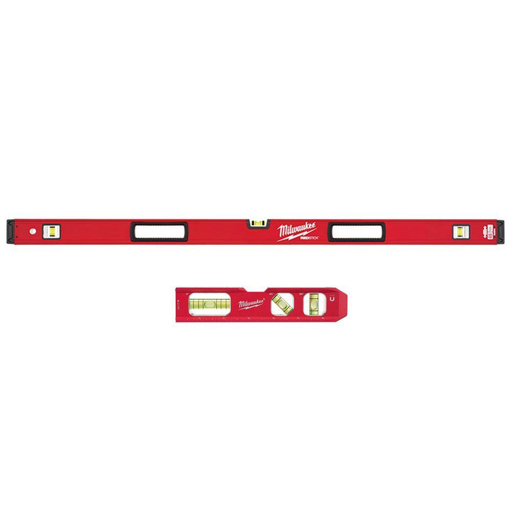 Milwaukee MLBX48-48-22-5107 48 in. Redstick Box Level with 7 in. Billet Torpedo Level