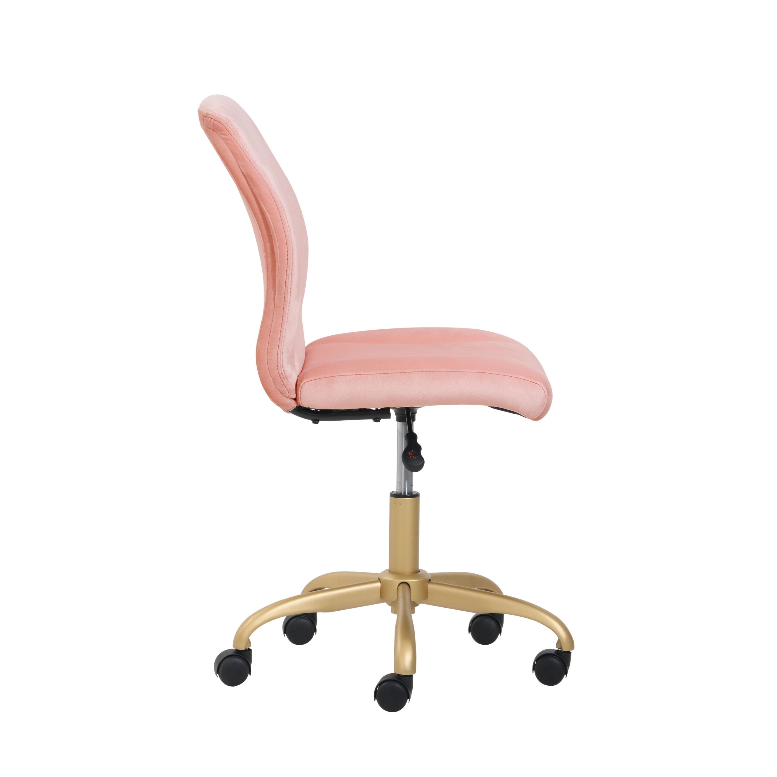 Mainstays Plush Velvet Office Chair. Pearl Blush