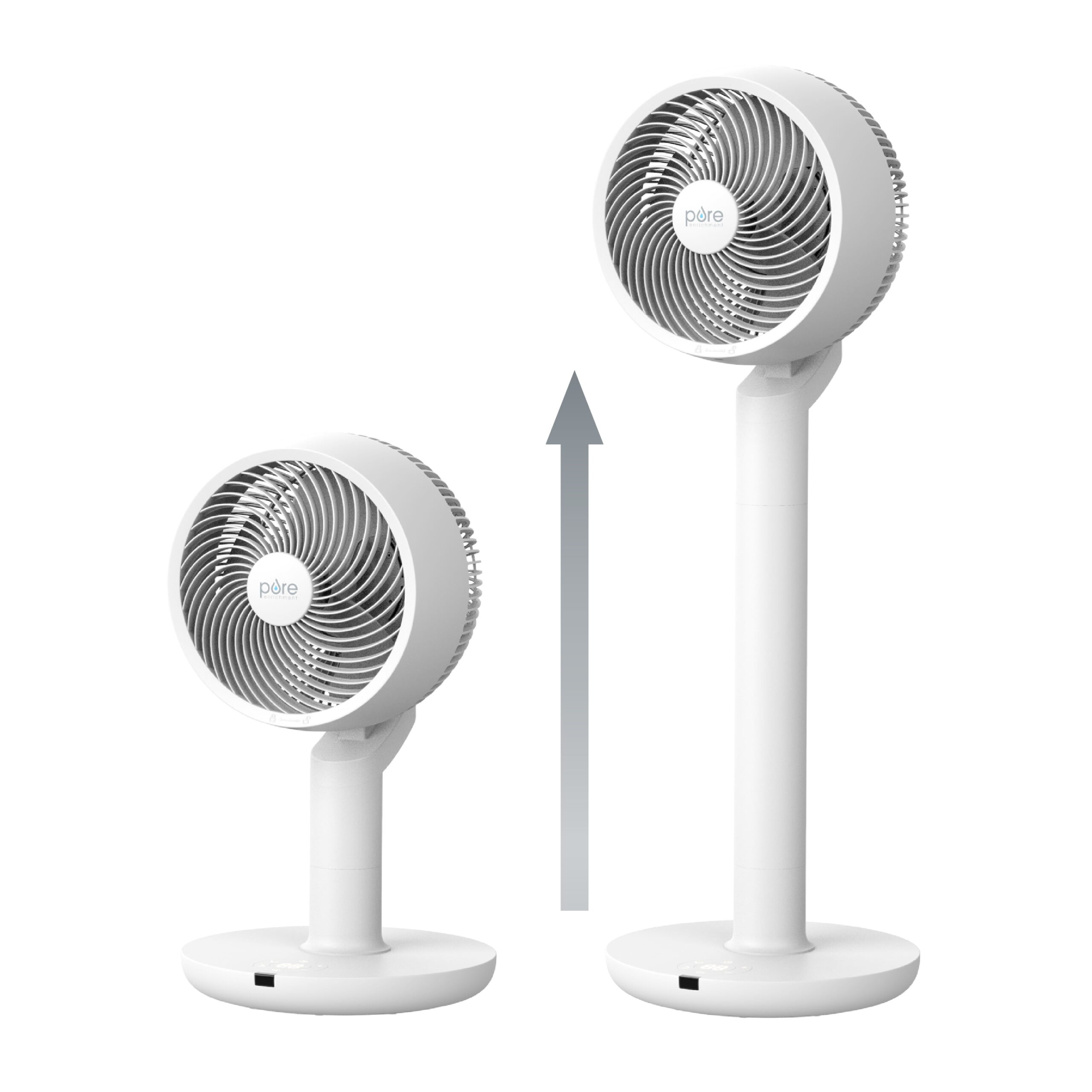 Pure Enrichment 2-in-1 Circulating Floor & Desk Fan - 24 Fan Speeds. Vertical and Horizontal Oscillation. Optional Remote Control Operation. Auto-Off Timer and Sleep Mode - Ideal for the Whole House