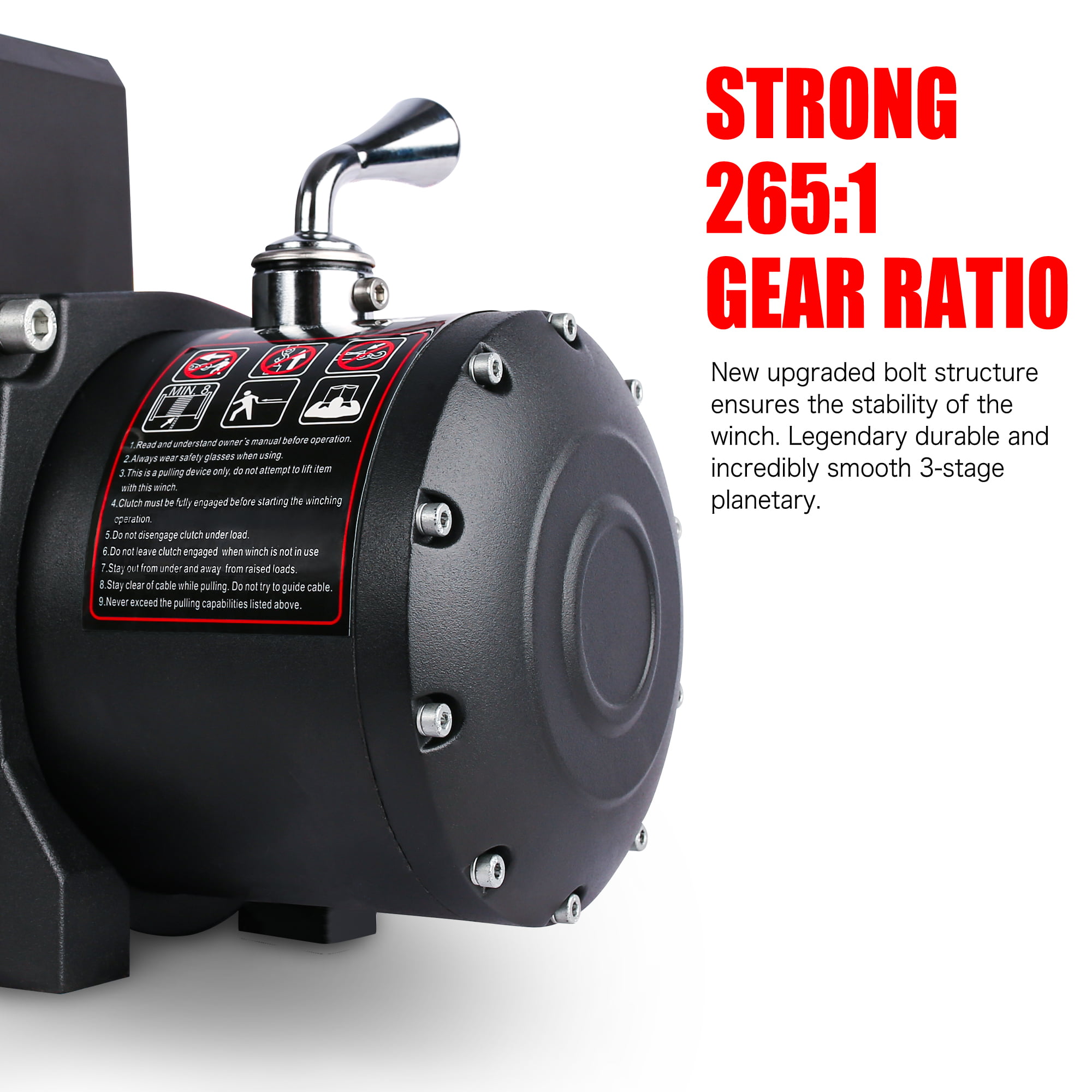 X-BULL Electric Winch 12000LB Winch Synthetic Rope 12V Truck Towing Trailer Jeep Winch 4WD