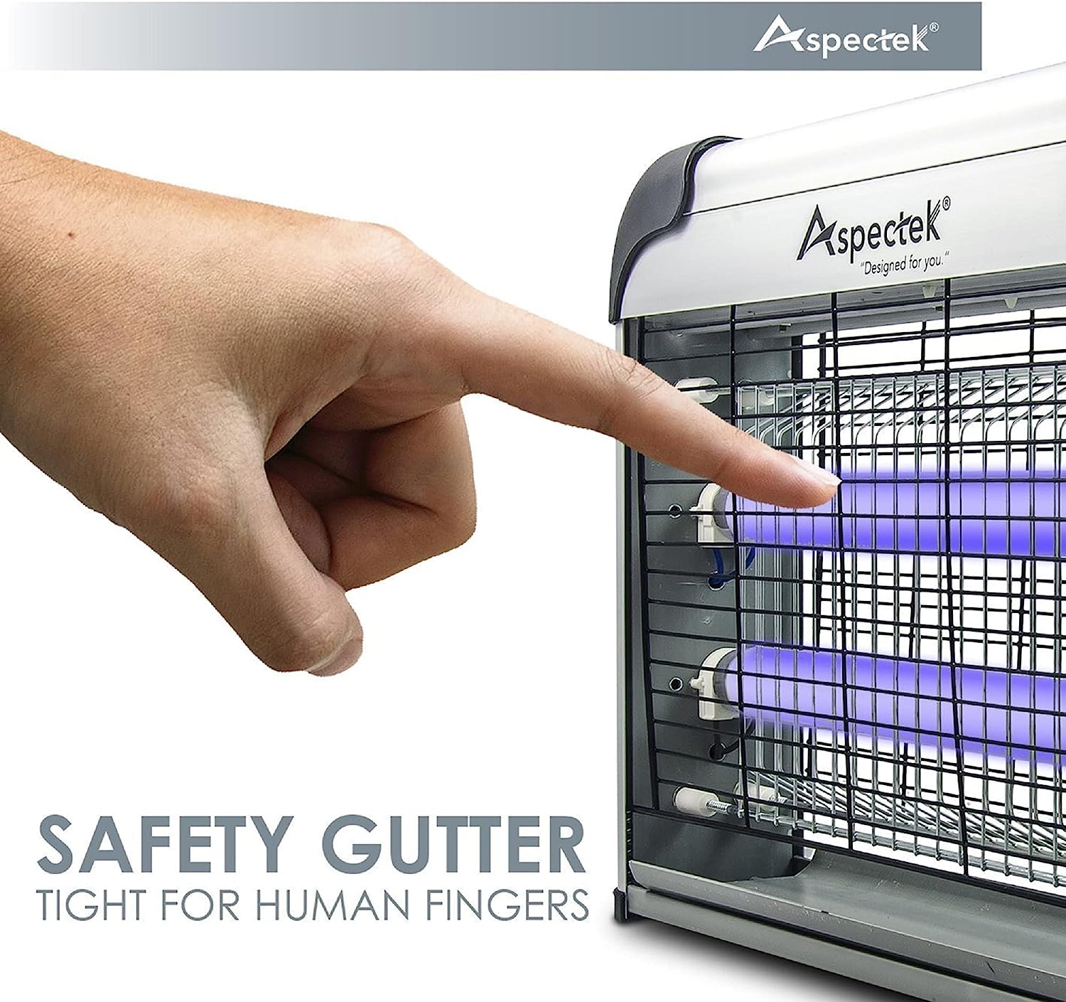 Aspectek 20W Electric Indoor Bug Zapper. Mosquito. Moth. Wasp. Insect Killer. Fly Zapper. Bug Lamp Light for Home. Restaurant. Office Use with Protection Mesh Film. Efficient & Effective